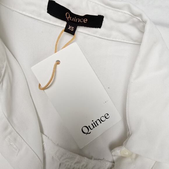 Quince Shirt Size XS Vintage Wash Tencel Camp Shirt Short Sleeve Button Up NWT - Picture 7 of 9